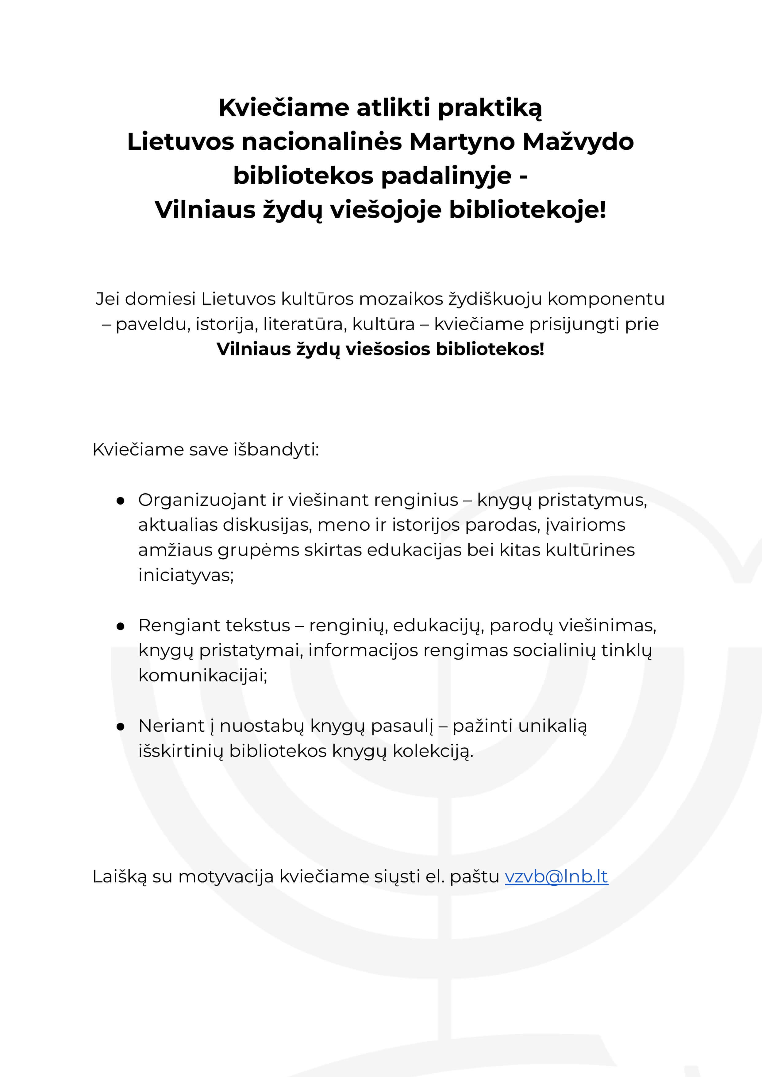 Kvietimas atlikti praktiką VŽVB page 0001